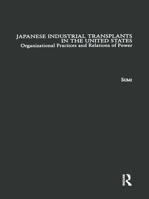 cover image of Japanese Industrial Transplants in the United States